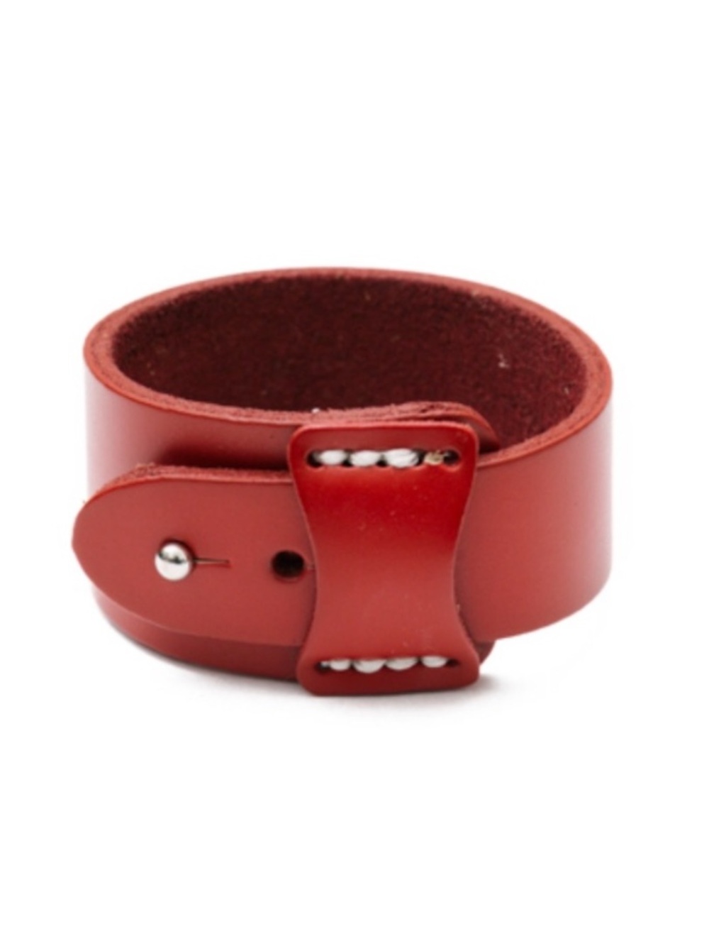 NEW Red Leather Arthur Cuff Bracelet Plunder